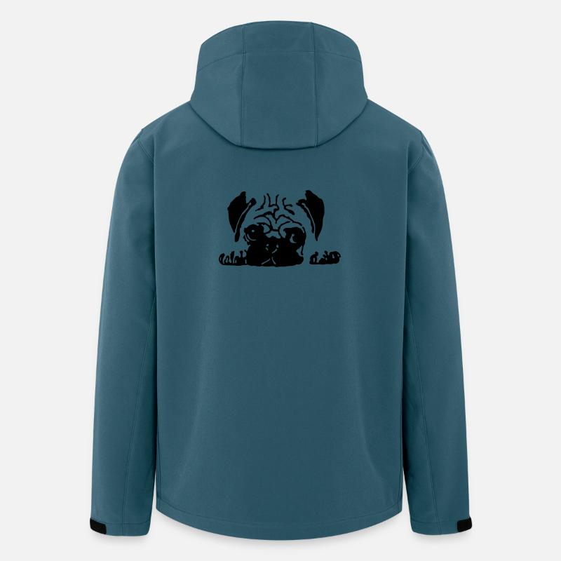 Mops - Recycelte Männer Softshell-Jacke von Stanley/Stella - Dunkles Petrol