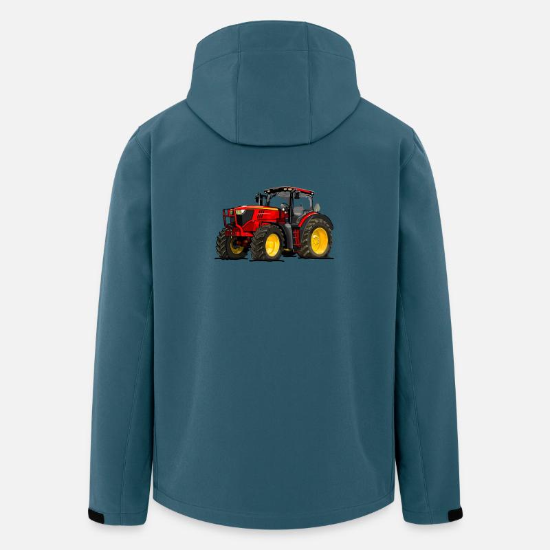 Traktor rot - Recycelte Männer Softshell-Jacke von Stanley/Stella - Dunkles Petrol