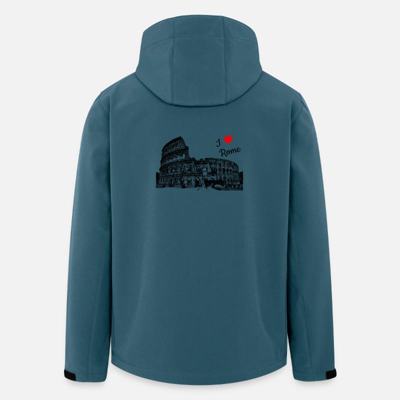 Rom Ich liebe dich - Recycelte Männer Softshell-Jacke von Stanley/Stella - Dunkles Petrol