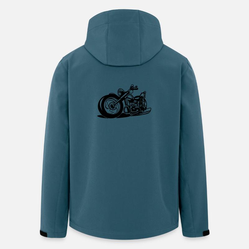 Kultige Chopper Silhouette - Recycelte Männer Softshell-Jacke von Stanley/Stella - Dunkles Petrol