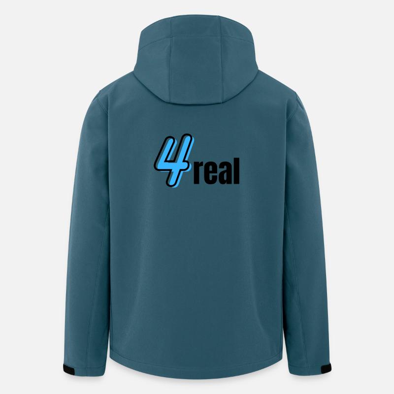 Neon Vier Typografie - Recycelte Männer Softshell-Jacke von Stanley/Stella - Dunkles Petrol