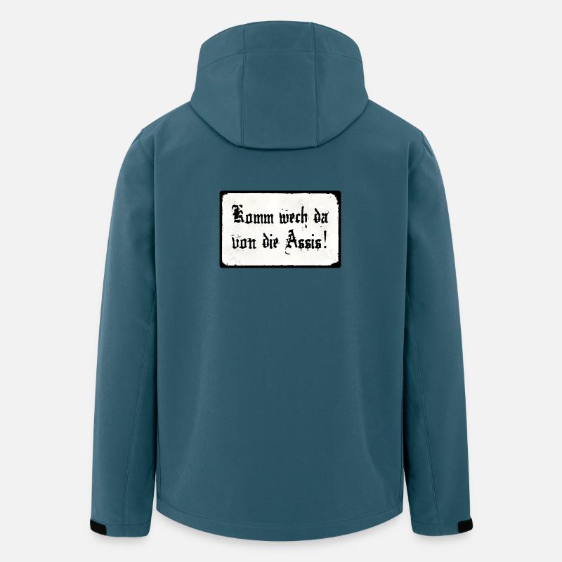 Komm wech da von die Assis - Recycelte Männer Softshell-Jacke von Stanley/Stella - Dunkles Petrol