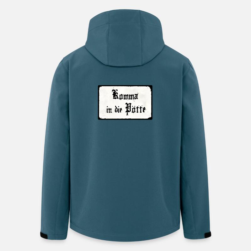 Komma in die Pötte - Recycelte Männer Softshell-Jacke von Stanley/Stella - Dunkles Petrol