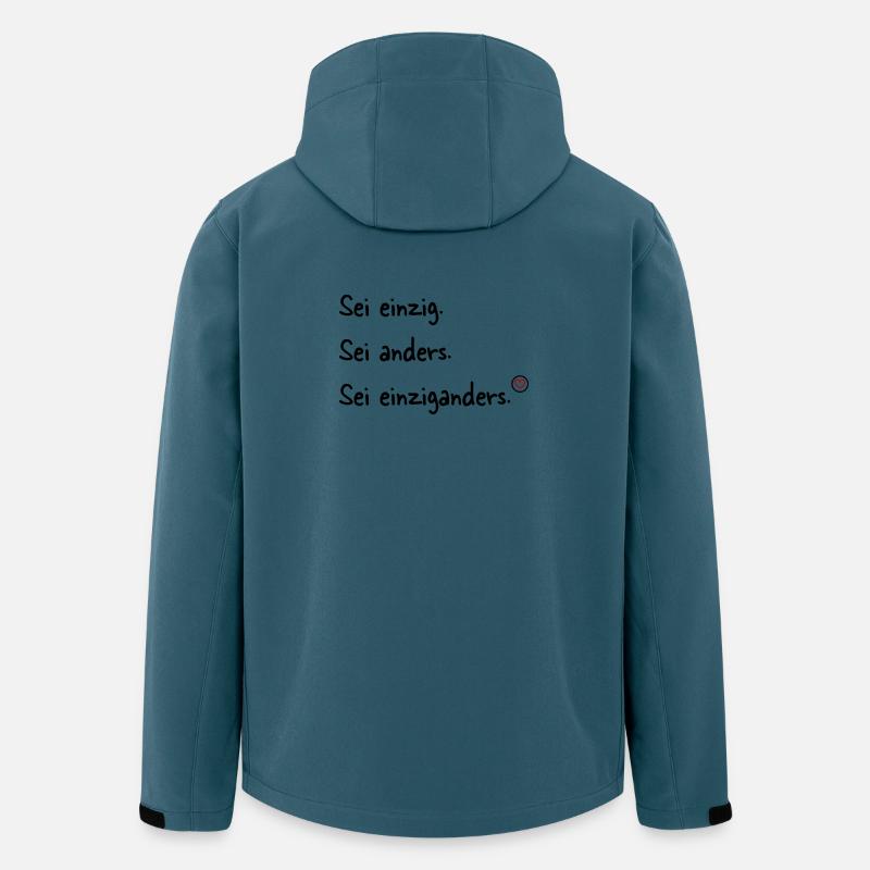 Sei einziganders - Recycelte Männer Softshell-Jacke von Stanley/Stella - Dunkles Petrol