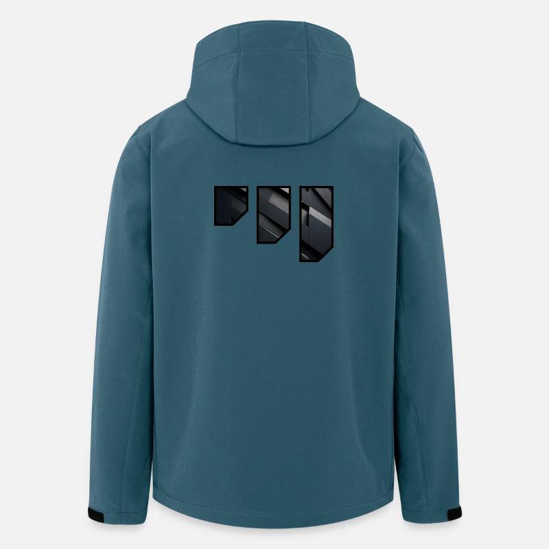 Geometric Dark Facade Pattern - Men’s Recycled Softshell Jacket by Stanley/Stella - stargazer