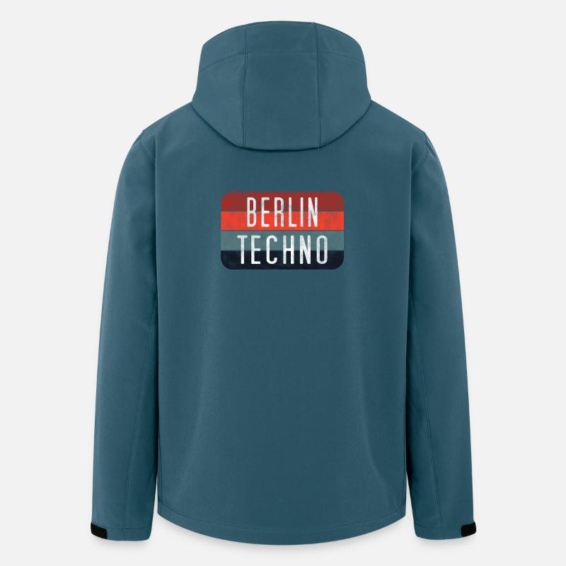 Berlin Techno Text - Men’s Recycled Softshell Jacket by Stanley/Stella - stargazer