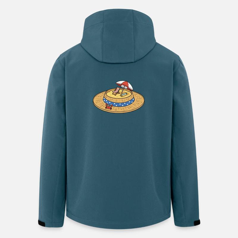 Strohhut Strand Insel - Recycelte Männer Softshell-Jacke von Stanley/Stella - Dunkles Petrol