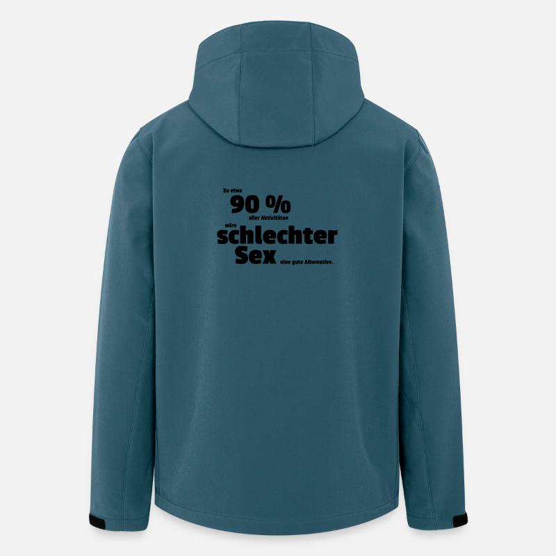 Schlechter Sex - Recycelte Männer Softshell-Jacke von Stanley/Stella - Dunkles Petrol