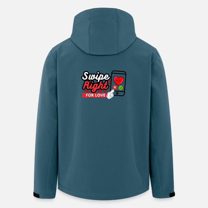 Swipe Right For Love – Modern Love Statement - Recycelte Männer Softshell-Jacke von Stanley/Stella - Dunkles Petrol