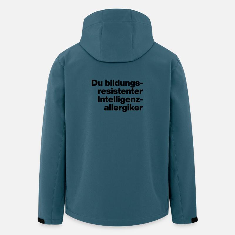 DU BILDUNGSRESISTENTER INTELLIGENZ-ALLERGIKER. - Recycelte Männer Softshell-Jacke von Stanley/Stella - Dunkles Petrol