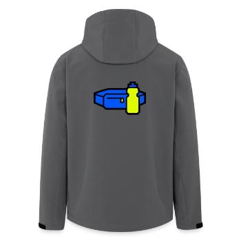 Courroir de ceinture d’hydratation pratique - Veste softshell homme en polyester recyclé Stanley/Stella - bleu pétrole foncé - Dos - AI Model Male 185 light (185cm)