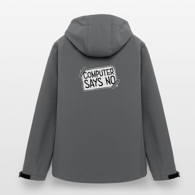 Computer Says No Funny Programmer Nerd Technique Men’s Recycled Softshell Jacket by Stanley/Stella