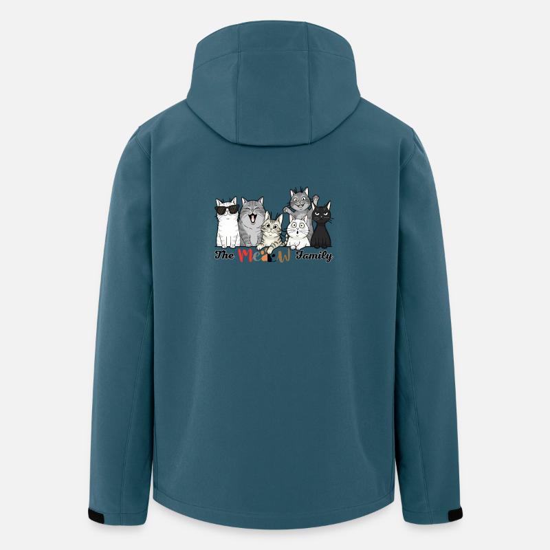 La Tribu des Chats Joyeux - Veste softshell homme en polyester recyclé Stanley/Stella - bleu pétrole foncé