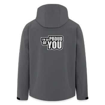 I'm So Proud Of You Heartily Encouraging Saying - Men’s Recycled Softshell Jacket by Stanley/Stella - anthracite - Back - AI Model Male 185 light (185cm)