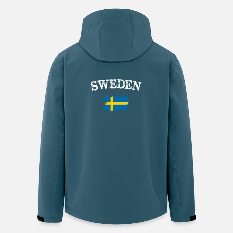 Sweden Flag Brush Art - Men’s Recycled Softshell Jacket by Stanley/Stella - stargazer
