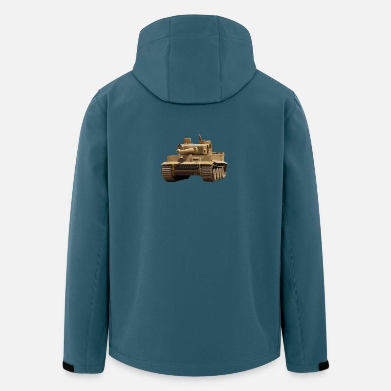 Panzer Tiger - Recycelte Männer Softshell-Jacke von Stanley/Stella - Dunkles Petrol