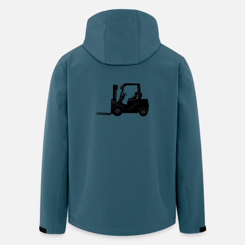 Gabelstapler Gabelstapler, Griff, Gabelstapler - Recycelte Männer Softshell-Jacke von Stanley/Stella - Dunkles Petrol