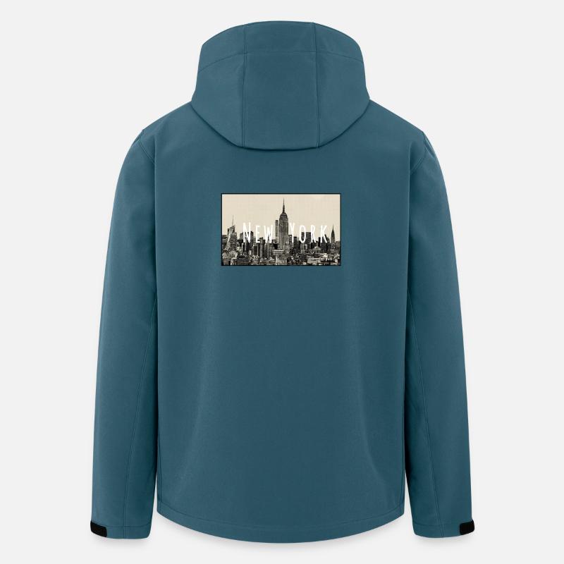 New York skyline - Recycelte Männer Softshell-Jacke von Stanley/Stella - Dunkles Petrol