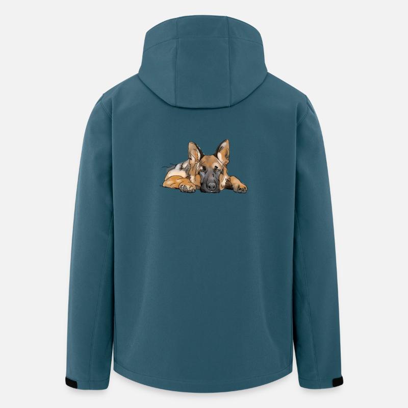 Schäferhund - Recycelte Männer Softshell-Jacke von Stanley/Stella - Dunkles Petrol