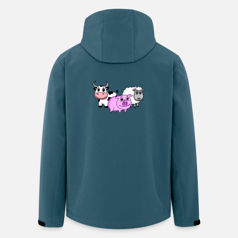 Niedliche Tiere - Recycelte Männer Softshell-Jacke von Stanley/Stella - Dunkles Petrol