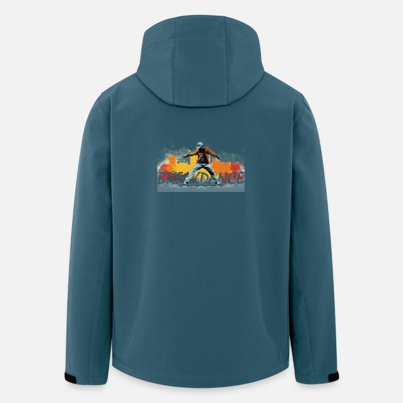 Breakdance Graffiti Ambiance urbaine - Veste softshell homme en polyester recyclé Stanley/Stella - bleu pétrole foncé