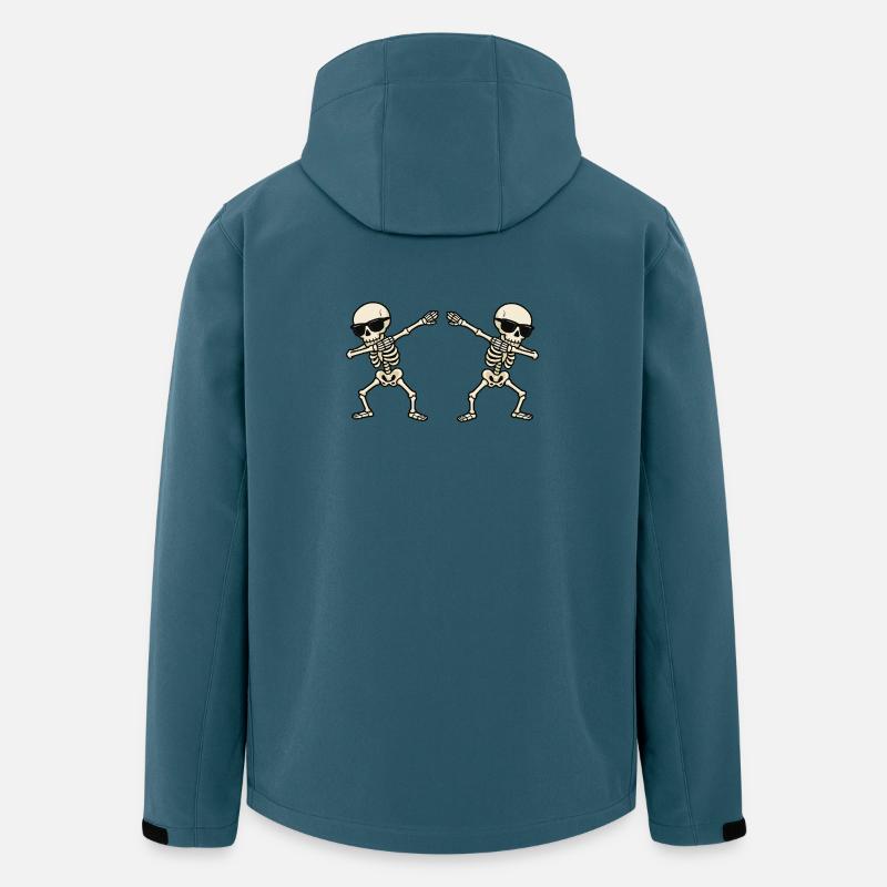 Duo di danza scheletro con occhiali da sole - Giacca softshell uomo in poliestere riciclato di Stanley/Stella - petrolio scuro