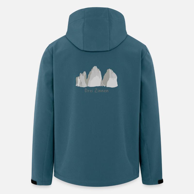 Drei Zinnen Mountain Trio - Recycelte Männer Softshell-Jacke von Stanley/Stella - Dunkles Petrol