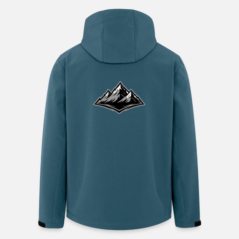 Berge Symbol Alpen - Recycelte Männer Softshell-Jacke von Stanley/Stella - Dunkles Petrol