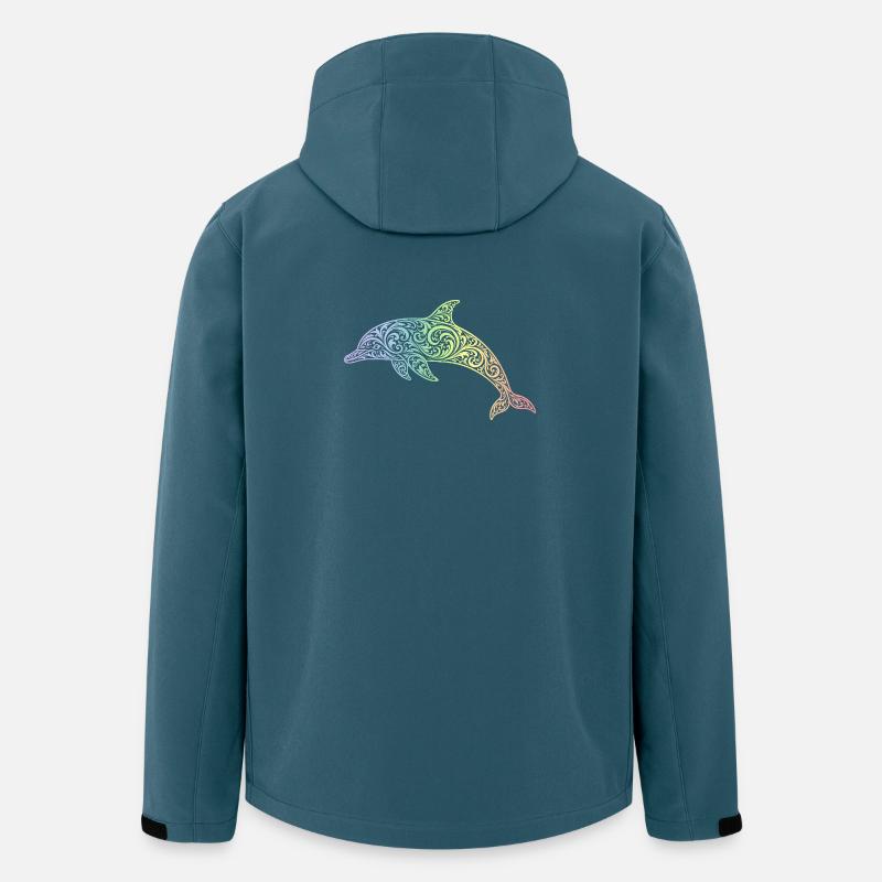 Delfin - Recycelte Männer Softshell-Jacke von Stanley/Stella - Dunkles Petrol