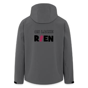 On lâche rien ! - Veste softshell homme en polyester recyclé Stanley/Stella - bleu pétrole foncé - Dos - AI Model Male 185 light (185cm)