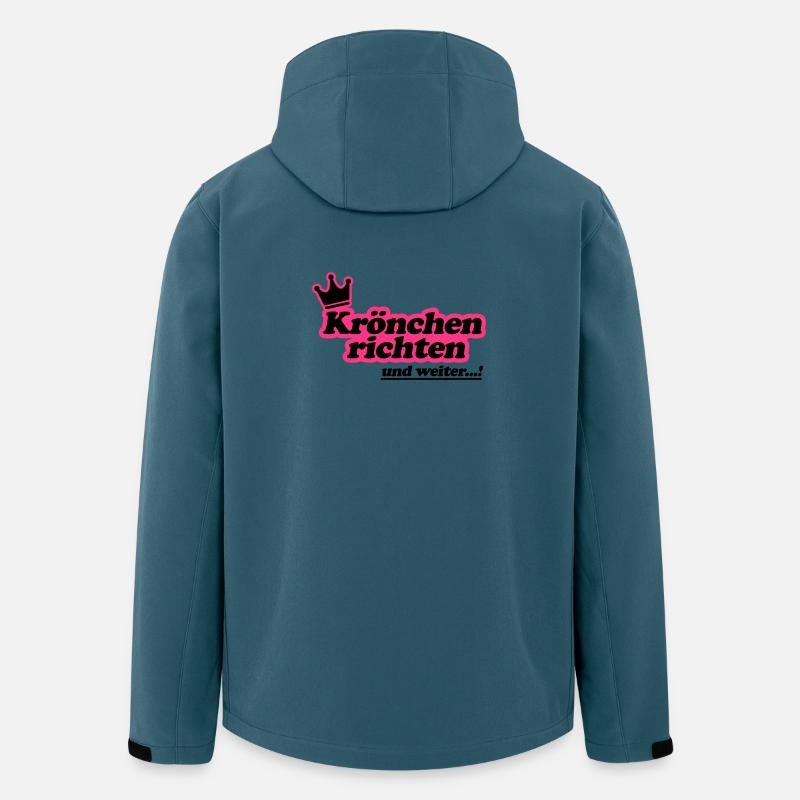 Krönchen richten 2Farben - Recycelte Männer Softshell-Jacke von Stanley/Stella - Dunkles Petrol