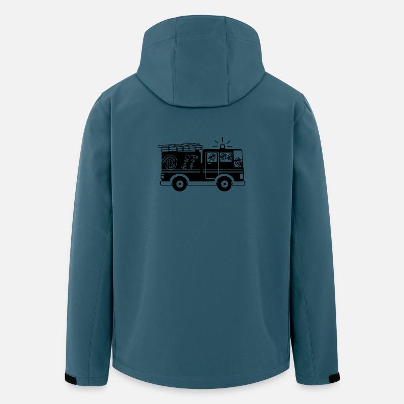 Voiture de pompiers - Veste softshell homme en polyester recyclé Stanley/Stella - bleu pétrole foncé