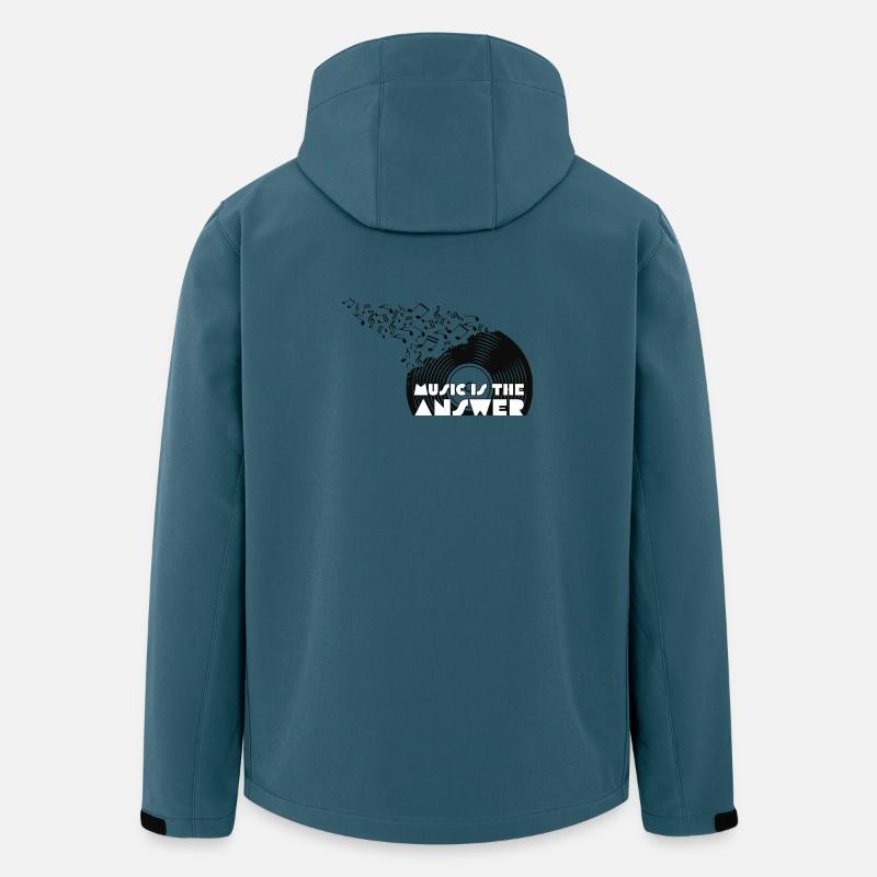 Music is the answer - Recycelte Männer Softshell-Jacke von Stanley/Stella - Dunkles Petrol