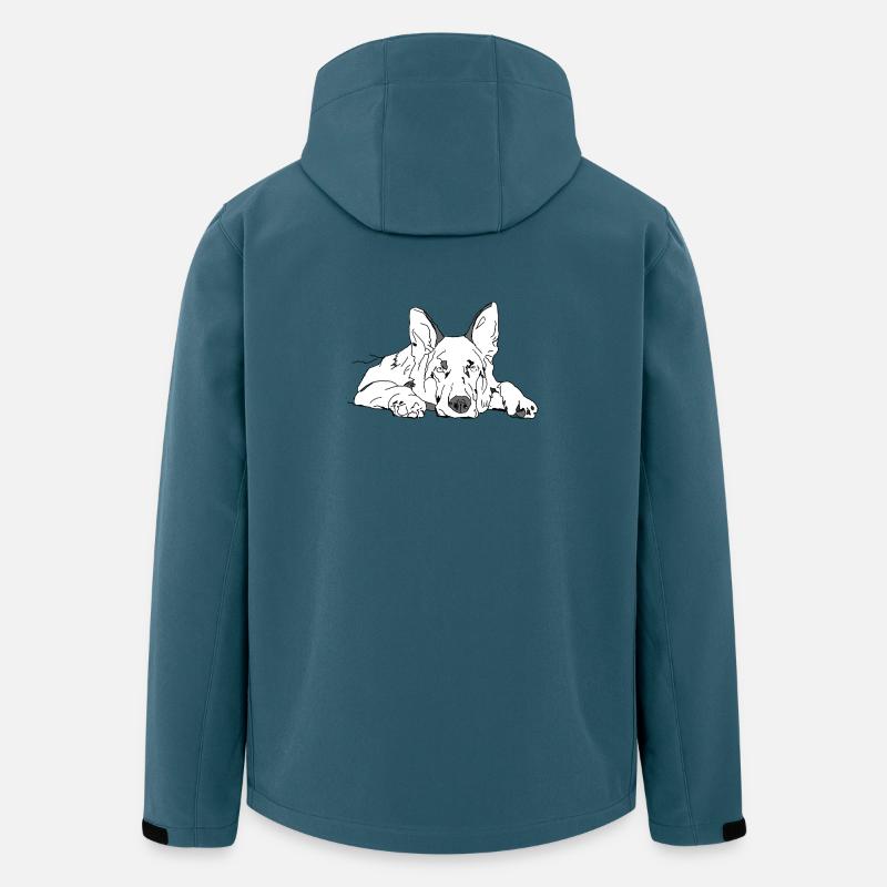 Chien de berger - Veste softshell homme en polyester recyclé Stanley/Stella - bleu pétrole foncé