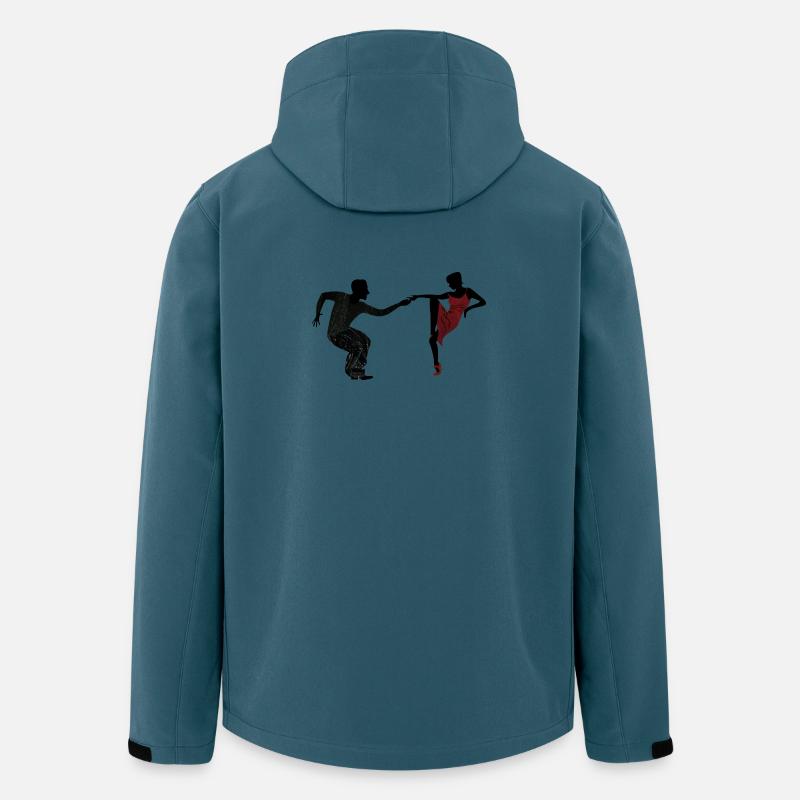Tanzpaar - Recycelte Männer Softshell-Jacke von Stanley/Stella - Dunkles Petrol