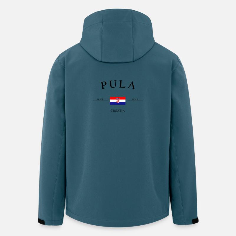 Pula Kroatien – Urlaub Souvenir & Geschenk - Recycelte Männer Softshell-Jacke von Stanley/Stella - Dunkles Petrol