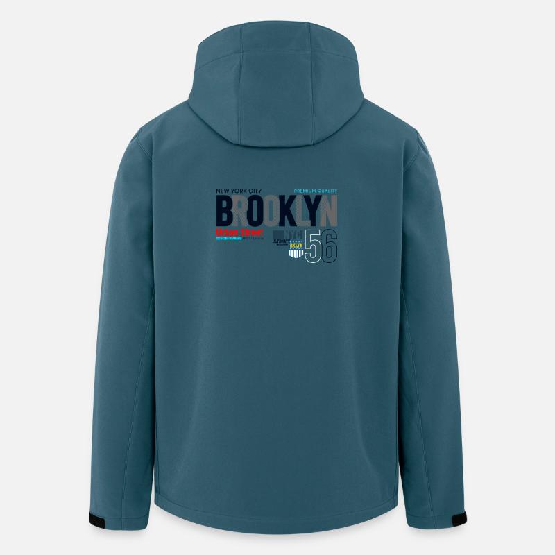 Brooklyn Stadtbild Urbane Typografie - Recycelte Männer Softshell-Jacke von Stanley/Stella - Dunkles Petrol