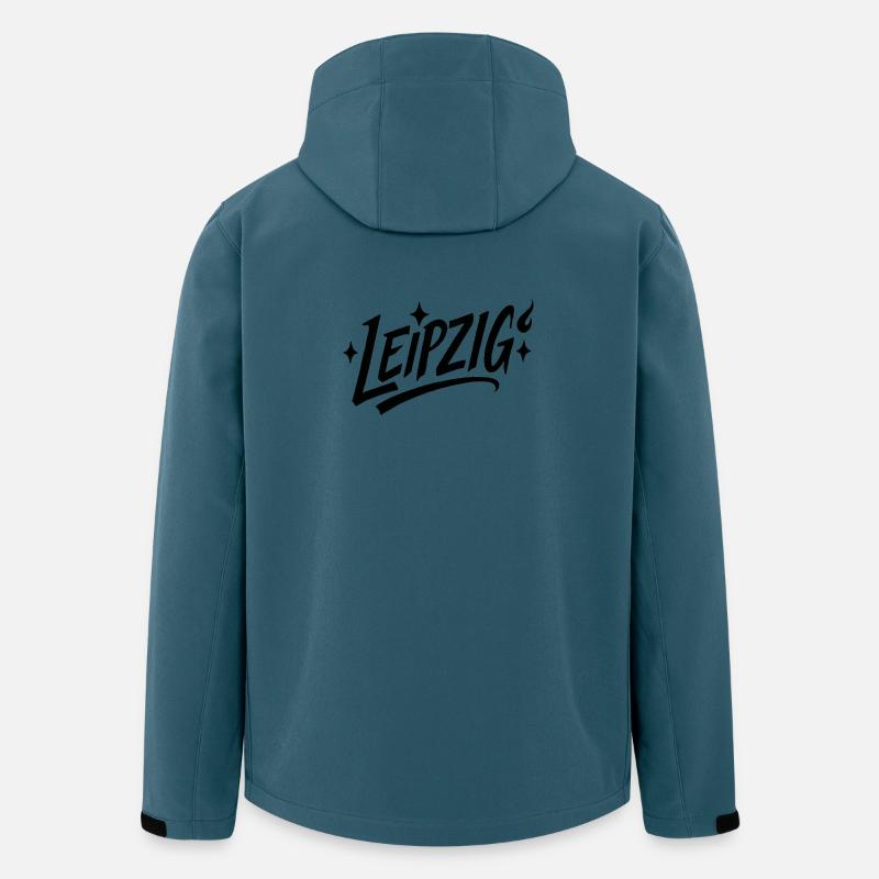Leipzig Sternen-Schriftzug - Recycelte Männer Softshell-Jacke von Stanley/Stella - Dunkles Petrol