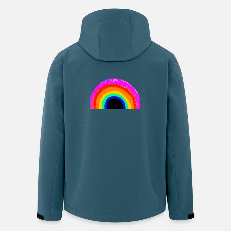 Lebendiger Regenbogenbogen - Recycelte Männer Softshell-Jacke von Stanley/Stella - Dunkles Petrol