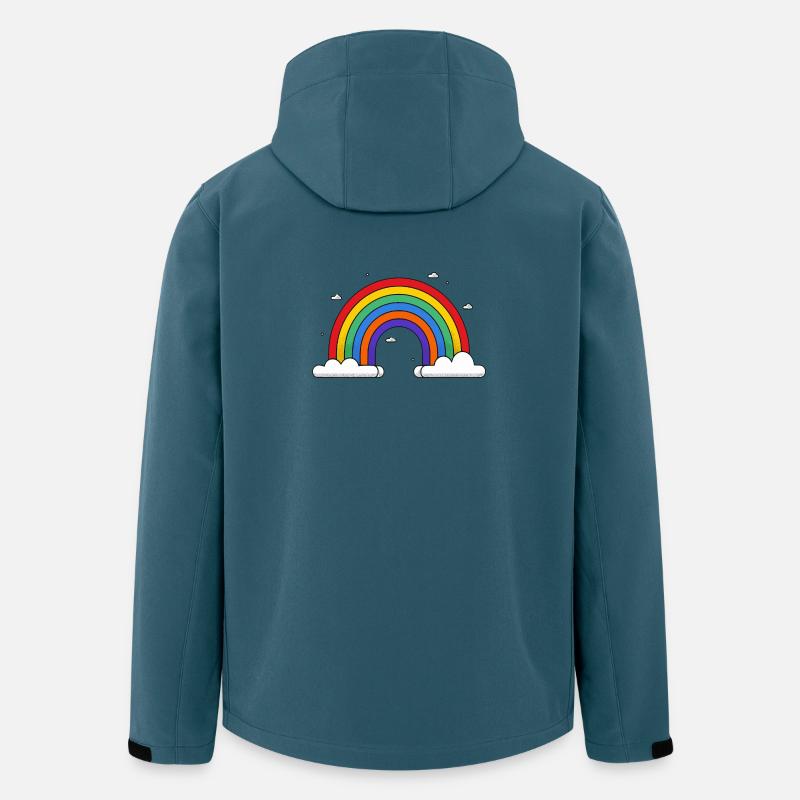 Regenbogen auf Wolken - Recycelte Männer Softshell-Jacke von Stanley/Stella - Dunkles Petrol