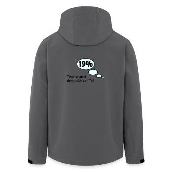 denkt sich sein Teil - Recycelte Männer Softshell-Jacke von Stanley/Stella - Dunkles Petrol - Hinten - AI Model Male 185 light (185cm)