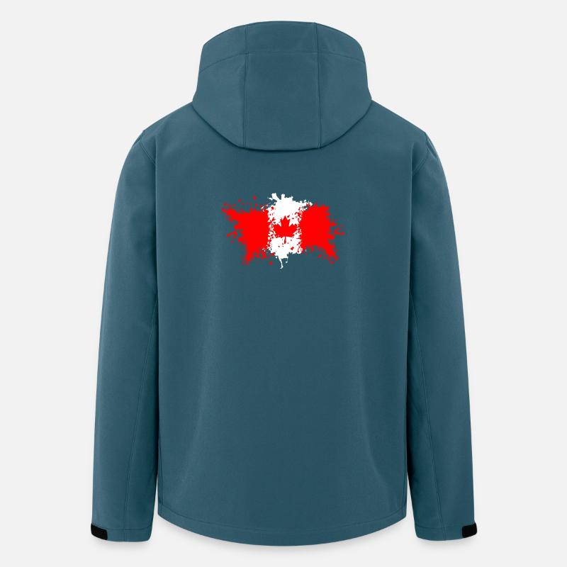 Kanada Flagge Farbsplash - Recycelte Männer Softshell-Jacke von Stanley/Stella - Dunkles Petrol