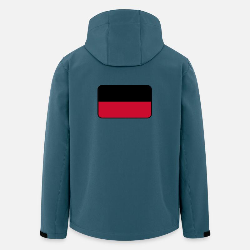 Emblème du drapeau de Nimègue - Veste softshell homme en polyester recyclé Stanley/Stella - bleu pétrole foncé