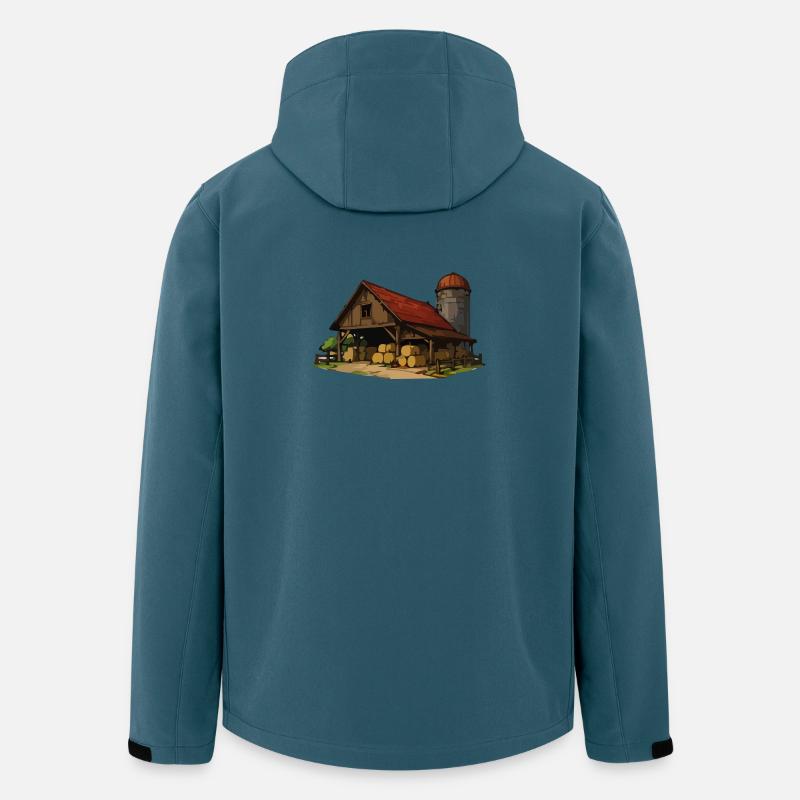 Rustic barn with hay bales - Men’s Recycled Softshell Jacket by Stanley/Stella - stargazer