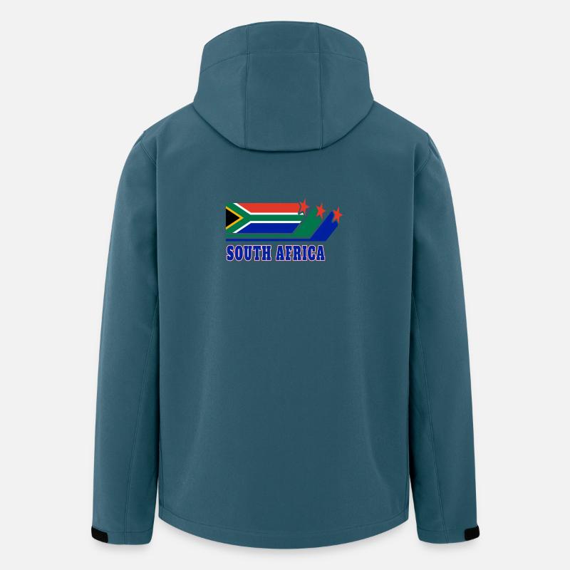 Südafrika Flaggen Design - Recycelte Männer Softshell-Jacke von Stanley/Stella - Dunkles Petrol
