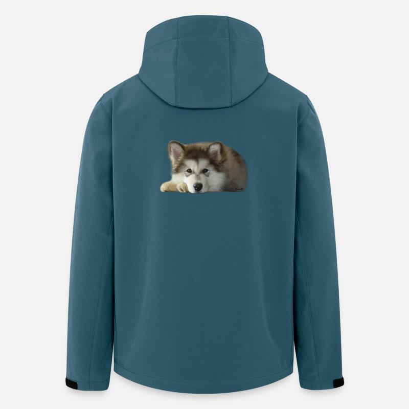 Maia Malamute Welpe - Stanley/Stella Männer Recycled Softshell Jacke Discoverer - Dunkles Petrol