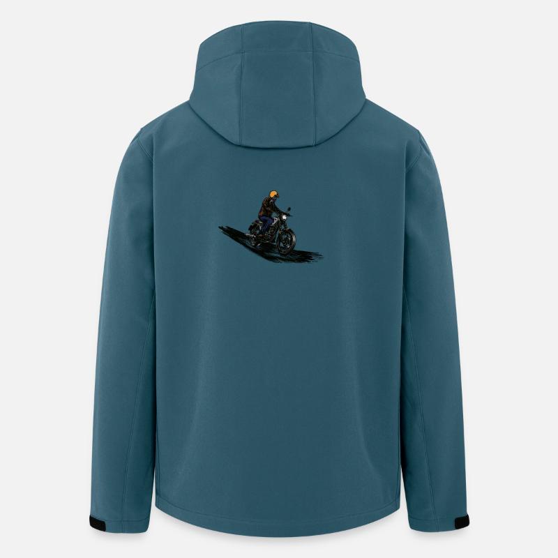 Motorwear Rider - Recycelte Männer Softshell-Jacke von Stanley/Stella - Dunkles Petrol