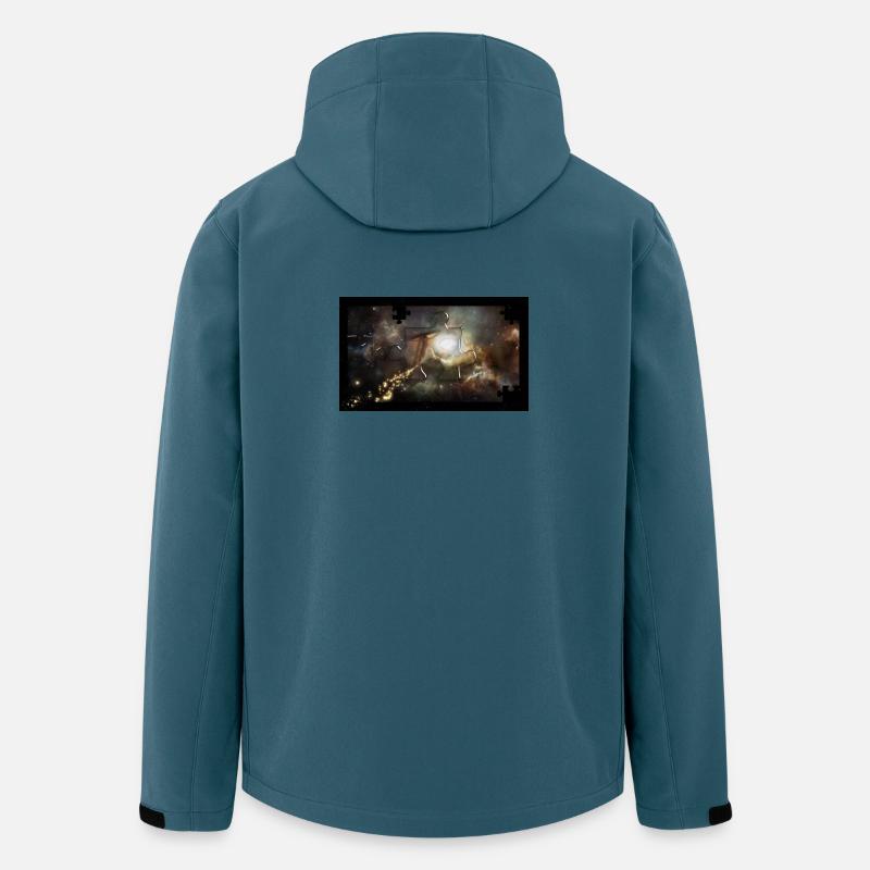 Jésus sur la croix - Veste softshell homme en polyester recyclé Stanley/Stella - bleu pétrole foncé