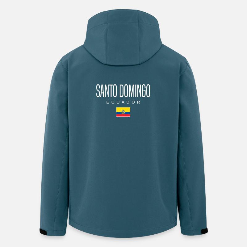 Saint-Domingue Équateur Équatoriens - Veste softshell homme en polyester recyclé Stanley/Stella - bleu pétrole foncé