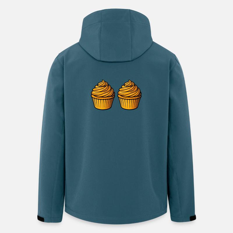 Cupcake Backen Comic - Recycelte Männer Softshell-Jacke von Stanley/Stella - Dunkles Petrol